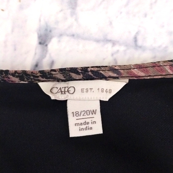 Cato Dress Wrap Look Ruffled Snake Print Long Sleeve Sz 18/20W - Picture 8 of 8